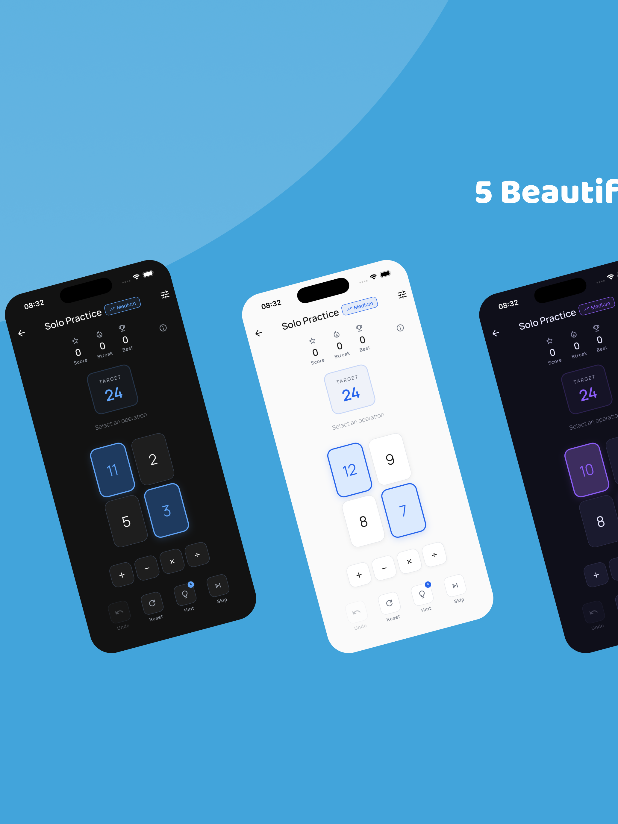 Dark and light theme options